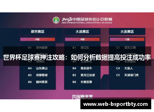 世界杯足球赛押注攻略：如何分析数据提高投注成功率