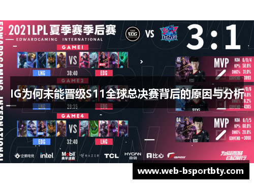 IG为何未能晋级S11全球总决赛背后的原因与分析